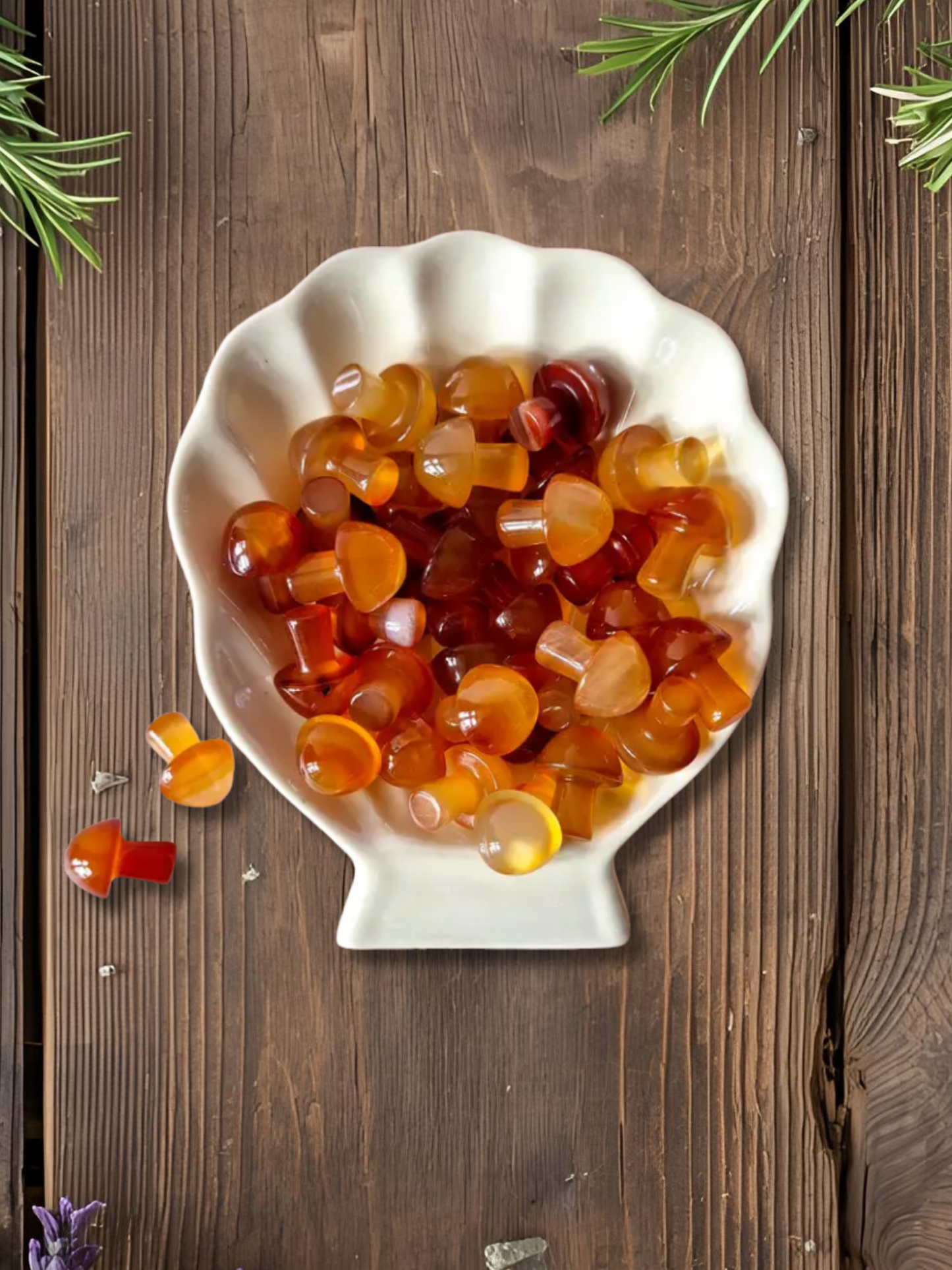 Mini champignon en cornaline