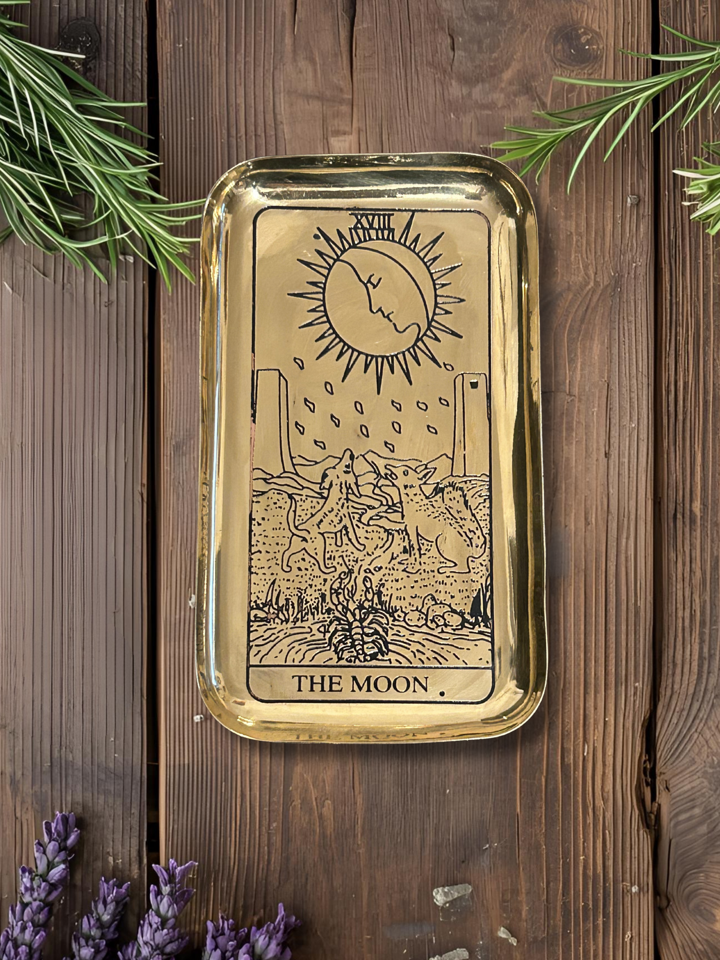 Plateau de Tarot en Laiton - The Moon