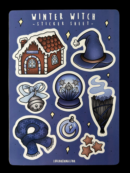 Planche stickers Sorcière d'Hiver