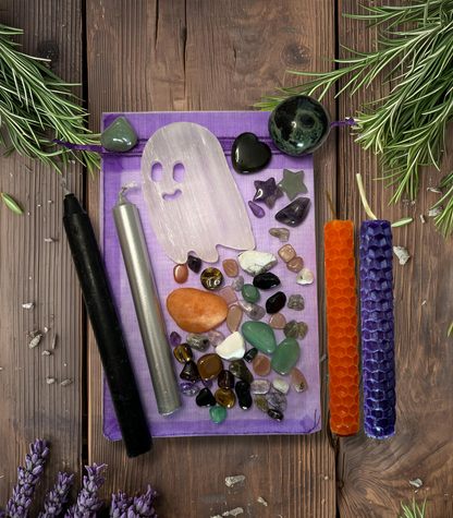 Set cadeau cristaux et bougies Halloween