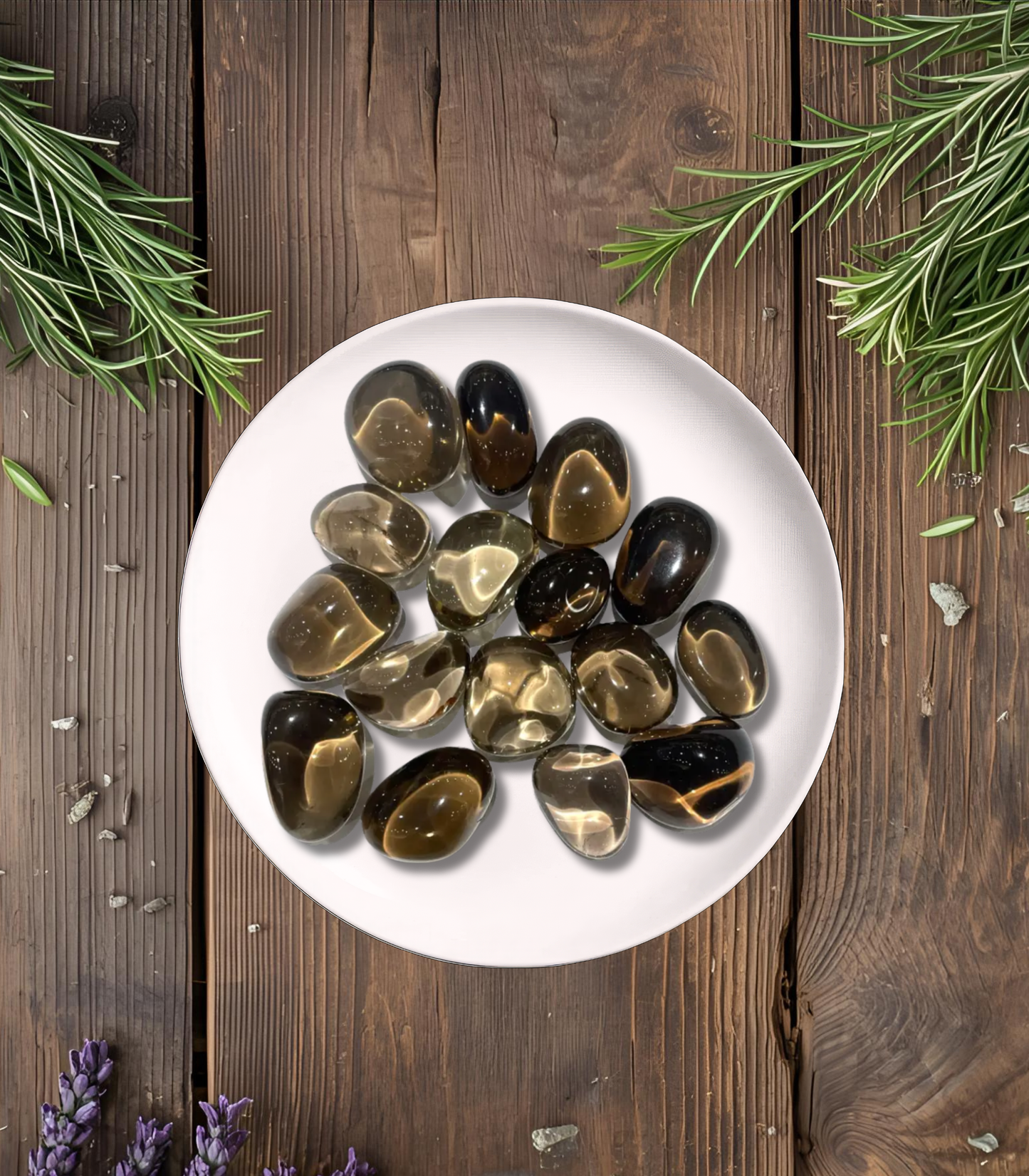 Quartz fumé - 3 pièces