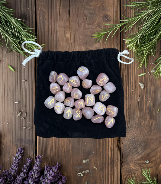 Runes divinatoires Quartz Rose