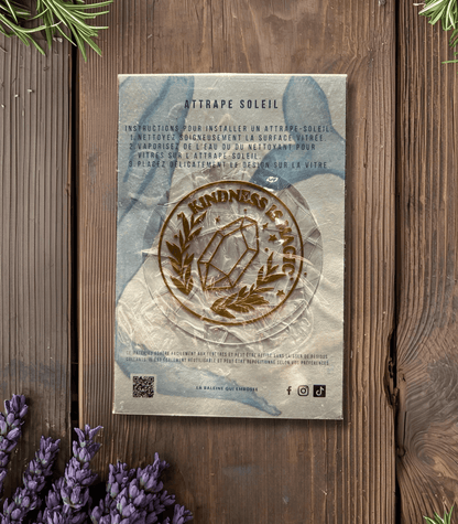 Sun Catcher électrostatique doré "Kindness is Magic"